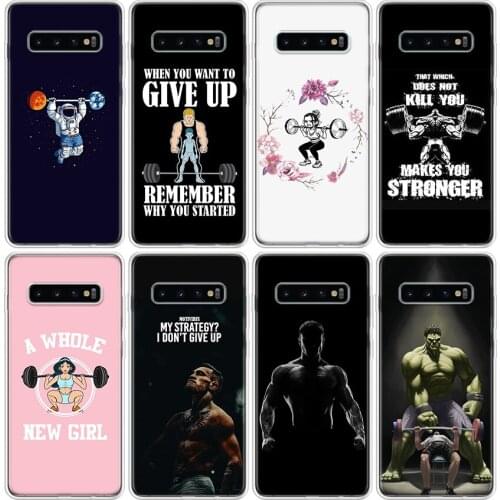 Bodybuilding Gym Fitness Phone Case For Samsung Galaxy S20 FE Ultra S10 S21 Note 10 9 8 S9 S8 Plus Lite S7 J4 J6 Cover Coque She