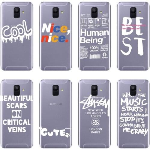 Soft Phone Case Silicone For Samsung Galaxy A3 A5 A7 2016 2017 Cool Quotes White Back Cover For Samsung A5 A7 2018 A6 A8 Plus