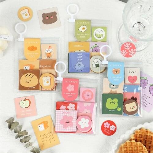 20pcs/bag Kawaii Bear Stickers PVC Animal Stickers Self-adhesive DIY Stickers Scrapbooking Stick Label Diary Album Stickers