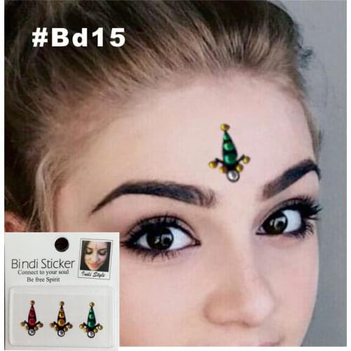 BD14, BD15 Bollywood strass face jewel Bindi which can be big belly dance tribal fusion bindis Sticker