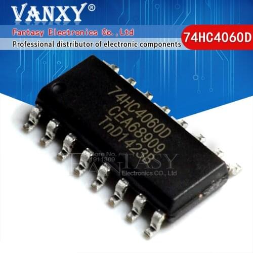 10PCS 74HC4060D SOP16 74HC4060 SOP SN74HC4060DR SOP-16 SMD new and original IC