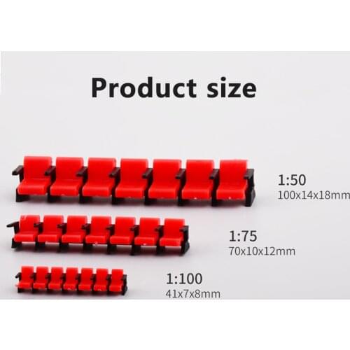 New Arrival 2Sets Miniature Film Chair Model Chair for Cinema 1:100 for Model City Landscape Layout