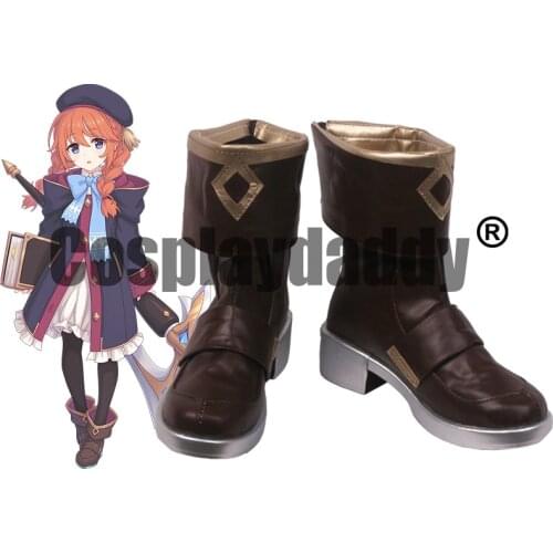 Princess Connect Re:Dive Priconne St Theresa Girls' Academy Friendship Club Yuni Shingyouji Anime Game Cosplay Shoes Boots S008