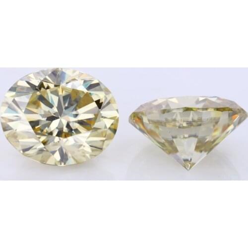 Wholesale Yellow Color VVS1 Oval Shaoe Brilliant Cut Moissanite Loose Stone