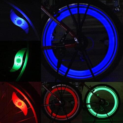 Bicycle Wheel Spoke Light for Safety Riding Warning Bike Lamp LED Tyre Tire Valve Caps Wheel Spokes Cycling Lanterns For Bicycle