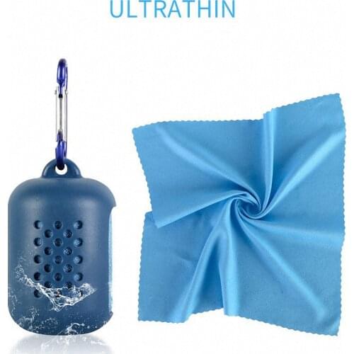 Quick Dry Microfiber Swimming Towel Sports Instant Cooling Ice Towel Portable Outdoor Travel Fitness Running Towel Silicone Bag