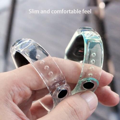 Discolored Clear Thin Protective Case strap for Xiaomi MI Band 6 5 4 3 Sport Replacement Bracelet Wrist SmartWatch Accessories