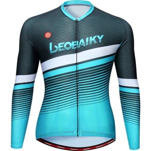 Pro Team Cycling Shirts Men Summer Long Sleeve Bicycle Jersey Mtb Clothing Road Bike Jacket Riding Sports Wear Ciclismo Blue