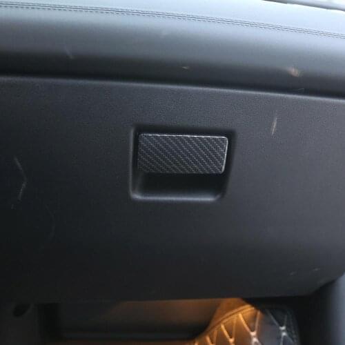 Carbon Fiber Style Car Passenger Side Storage Box Handle Trim Stickers for Land Rover Discovery Sport 2015-2019 Year Accessories