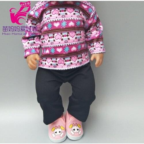 Baby Doll strip sweater and pants for 18 inch girl Doll outfit baby girl Gifts toys