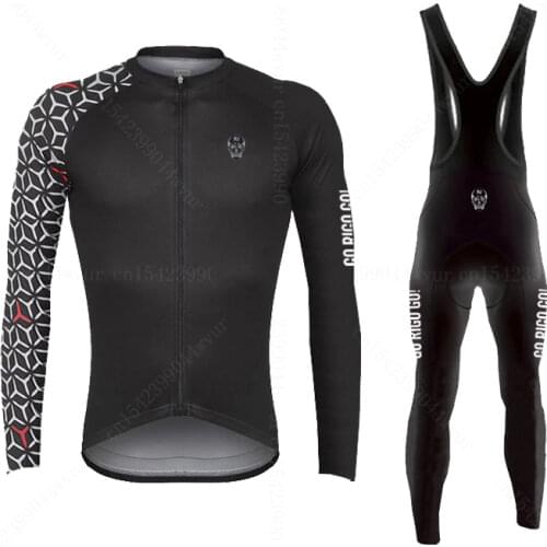 2021 GO RIGO GO Spring Autumn Long Sleeve Cycling Jersey Set Breathable outdoor Bike Clothes Ropa Maillot Ciclismo 19D Gel pad