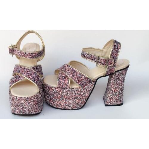 Princess sweet lolita shoes Sponge cake womens shoes crushed stone candy waterproof summer good looking sandals an7540