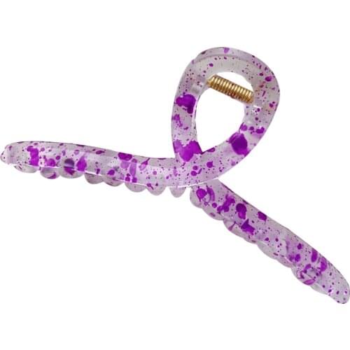 Hair Clip Acrylic Hair Claw Jelly Color Big Transparent Ponytail Hairpin Solid Color Hair Accessories Geometry Hair Crab