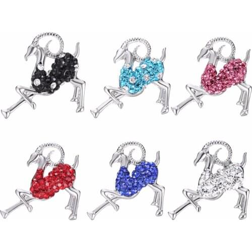 5PCS Sheep Snap Button For Women jewelry Snap Button Diy Accessory Charms Fit Bracelet and necklace Pendant LSSN010*5