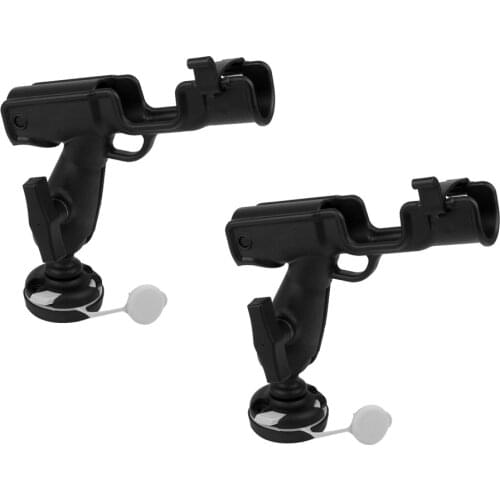 2 Pieces Durable Strong Nylon Fishing Rod Holder Rack Mount Bracket Pole Rest Stand & Base Screws for Kayak Canoe Boat Yacht