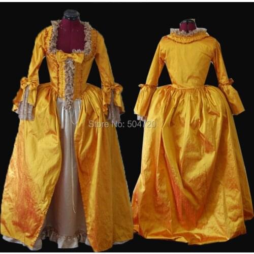 Tailored!NEW Royal 18 Century French Duchess Retro medieval Renaissance Reenactment Theatre Civil war Victorian dress HL-333