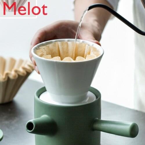 American Hand Made Coffee Maker Dripping Filter Ceramic Hand Punch Filter Cup Coffee Tools Set Feed Filter Paper Free Shipping