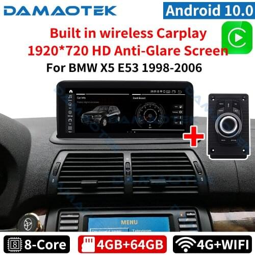 DamaoTek Android 10.0 10.25 inch android car radio gps navigation for BMW E53 X5 1998-2006 Car Multimedia Player head unit