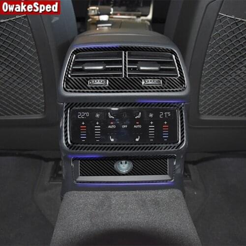 Car Styling Rear Air Condition Outlet Frame Decoration Sticker Trim For Audi A6 C8 2019 Interior Moulding Accessories