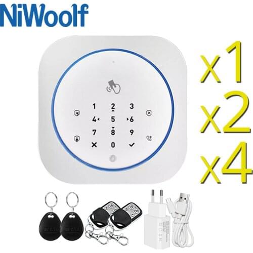 Wireless Home GSM Alarm System Touch Keyboard Intercom Remote Control 433MHz Sensor & Detector IOS Android APP Wholesale