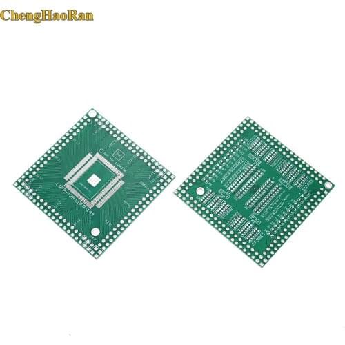 ChengHaoRan 1pcs QFP EQFP TQFP LQFP144 LQFP128 SMD turn DIP CPU broad 0.5mm IC adapter Socket Adapter plate PCB
