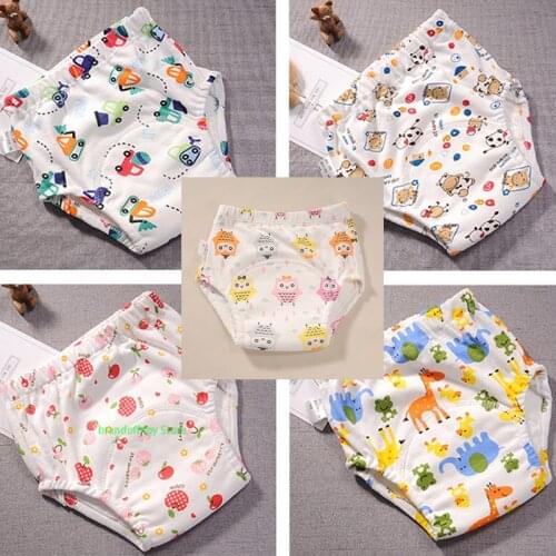 Baby Diapers Cotton Panties Newborn Reusable Cloth Nappy Boy Girl Underwear Infant Training Pant Boy Washable Diaper 5-20KG Baby