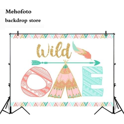 Mehofoto Wild One Safari Party Photography Backdrops Newborn Baby Shower Photo Booth Background Studio Birthday Supplies 945