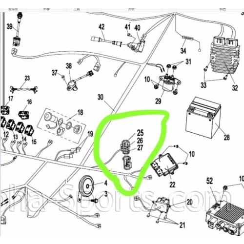 ECU FIT FOR CF150-3 48 NEEDLE EFI MODEL PARTS CODE IS 0A80-174000-20000