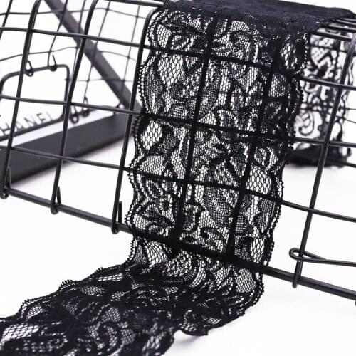 Lace Ribbon, Floral Lace Trim Elastic Lace for Crafts Rustic Wedding Decorations Hair Bow Making and Gift Wrapping 3 Inch 10yard