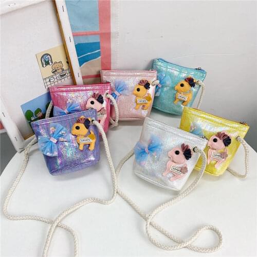 Lovely Childrens Mini Crossbody Bag Cute Princess Girls Small Coin Purse Shoulder Bags Baby Kids Accessories Handbags Gifts