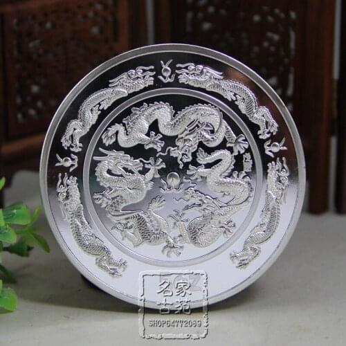5oz dragon silver plated coin with sealed package Free shipping