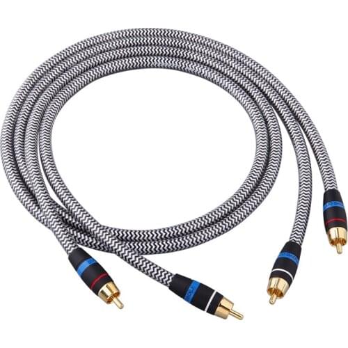 Move on m200 audio signal line hifi red and white double lotus RCA line subwoofer line