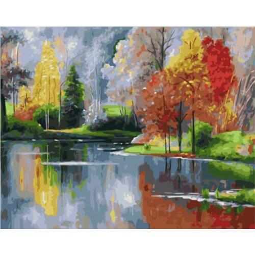 DRAWJOY Framed Picture DIY Painting By Numbers DIY Oil Painting On Canvas Home Decoration For Living Room 40*50cm