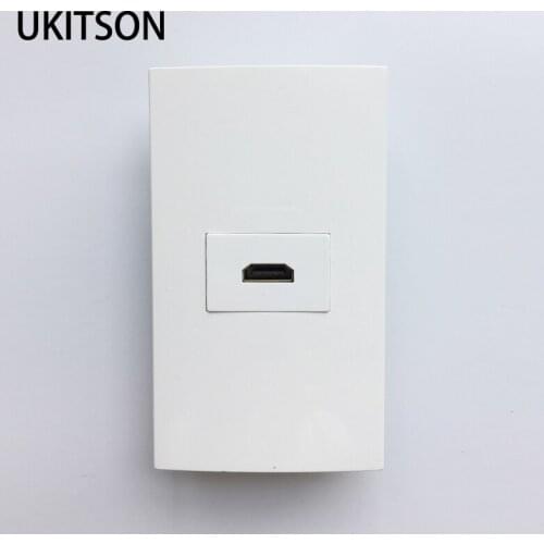 120mm US Wall Plate With HDMI Plug Outlet HDMI2.0 Female To Female Socket