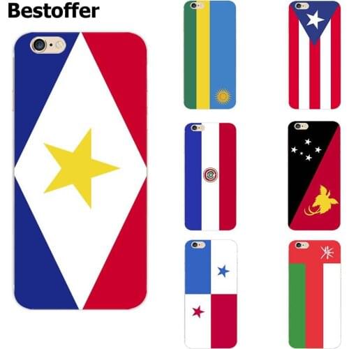 Oman Panama Papua New Guinea Paraguay Puerto Rico Rwanda Saba National Flag Theme TPU Phone Cases For iPhone 6/6s/7/7s/8s/X