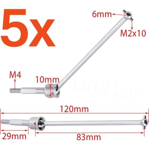 Wholesale 5Pairs/Lot 188015 HSP Upgrade Parts Universal Drive Joint Aluminum 1:10 RC Model Car Off Road Monster Truck 94188