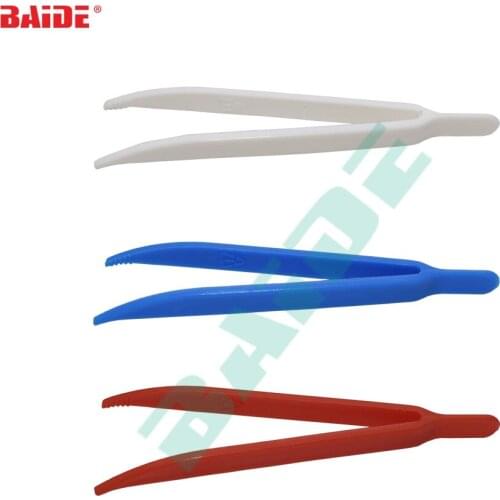 Mini Disposable Plastic Tweezers for Children DIY Handwork Crafts Small Beads Forceps Wholesale 10000pcs/lot