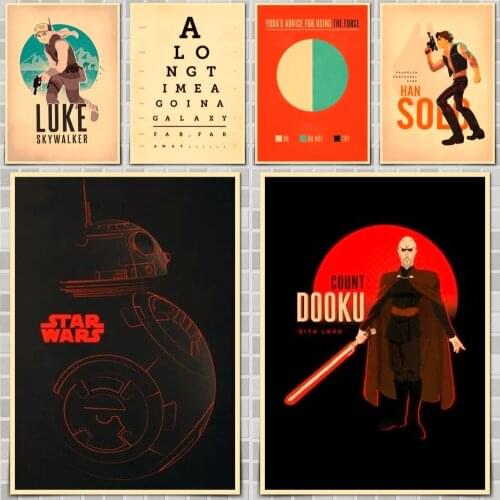 Star Wars Movie Poster Wall Stickers For Home Room Bar Decor Art