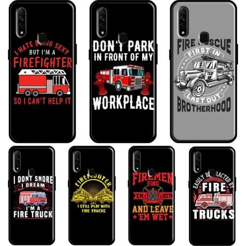 Fire Truck Firefighter For OPPO A15 A1K A3S A5S A52 A72 A91 A83 A93 Find X3 Pro Reno 2 Z A5 A9 A31 A53 2020 Case