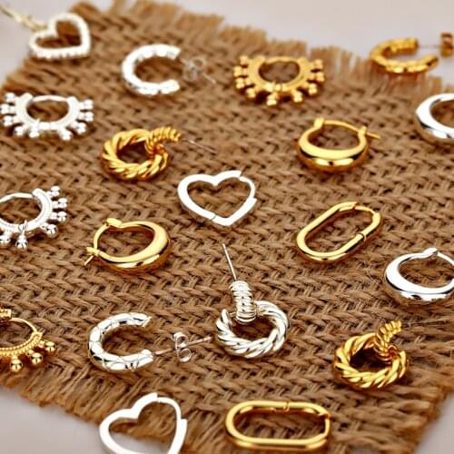 Aesthetic Earrings For Women Stainless Steel Minimalist Female Vintage Sleeper Earrings Party Jewelry Gift Dropshipping Center