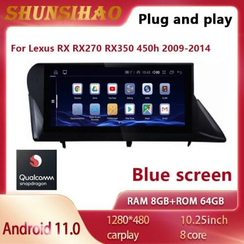 Ouchuangbo Qualcomm GPS navi For 10.25inch RX RX270 RX350 450h 2009-2014 Automatic radio stereo carplay multimedia Android 10