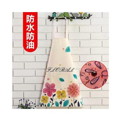High Quality Waterproof and oil resistant Kitchen Aprons for Cooking Adult Bibs Sleeveless Cotton Linen Aprons