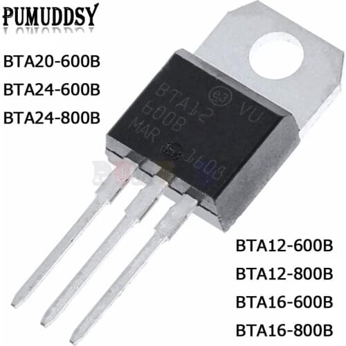 10PCS BTA12-600B BTA12-800B BTA16-600B BTA16-800B BTA24-600B BTA24-800B TO-220 Triode BTA12-600 BTA16-600 BTA24-800 Transistor