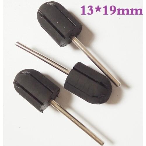 10PCS/LOT 13*19mm Professional Nail Art Rubber Grips sanding band cap matching handle Drill Accessories For Nail Drill Machine
