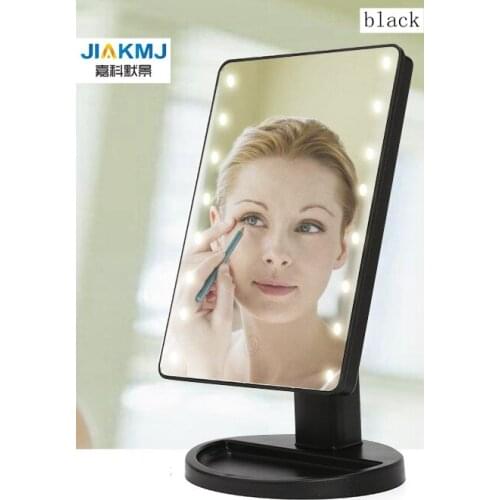 16 LEDs Lighted Make-up Mirror With USB charging Touch Screen Luminous 180 Rotating Mirror Adjustable Tabletop Lamp Mirrors