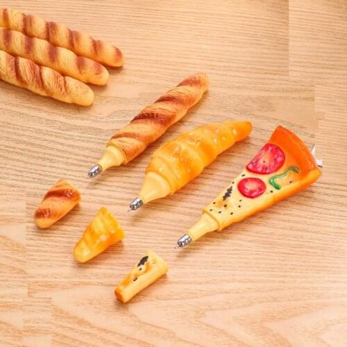 200pcs Fashion Funny Pizza Ball Pen creative Simulation Bread BallPoint Pens Stationery Office School Writing Supplies