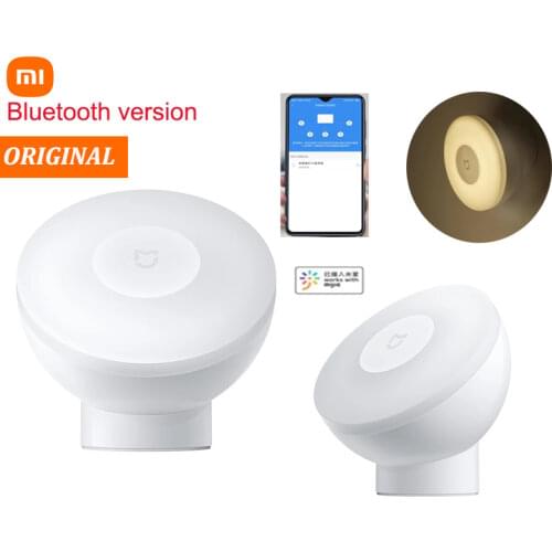 In Stock Xiaomi Mijia Led Induction Night Light 2 Lamp Adjustable Brightness Infrared Smart Human body sensor with Magnetic base