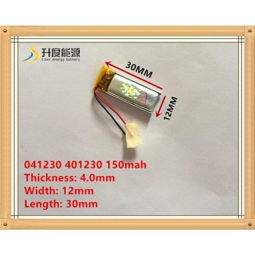 3.7V 041230 401230 150mah Bluetooth headset lithium polymer battery BT2010/BT135