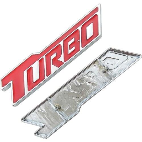 3D METAL Emblem TURBO GRILL Rear Trunk Car Badge car sticker for Ford focus 2 skoda Peugeot lada Renault Car Stickers Voiture