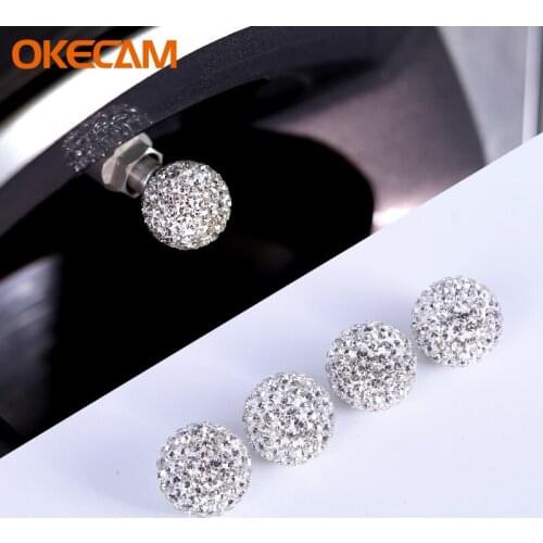 4Pcs Crystal Car Wheel Tire Valve Caps Tyre Rim Stem Covers For Benz Smart 451 453 450 452 454 Fortwo Forfour Auto Accessories